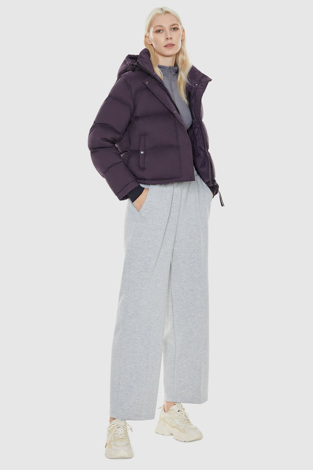 Aurora Cropped Thermal Down Puffer Jacket