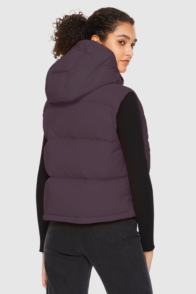 Aurora Hooded Down Puffer Vest
