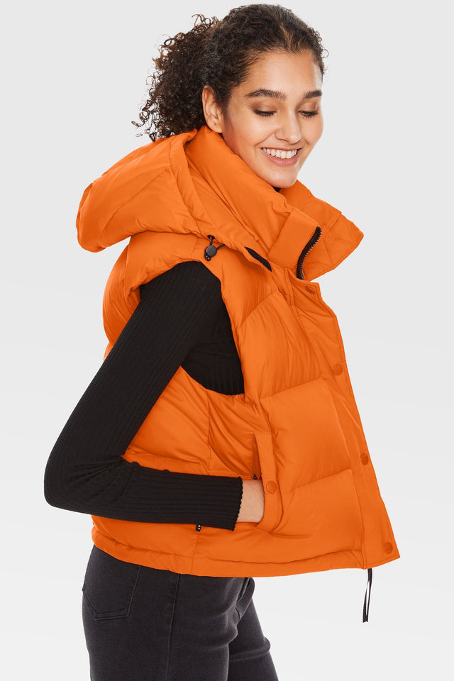 Aurora Hooded Down Puffer Vest