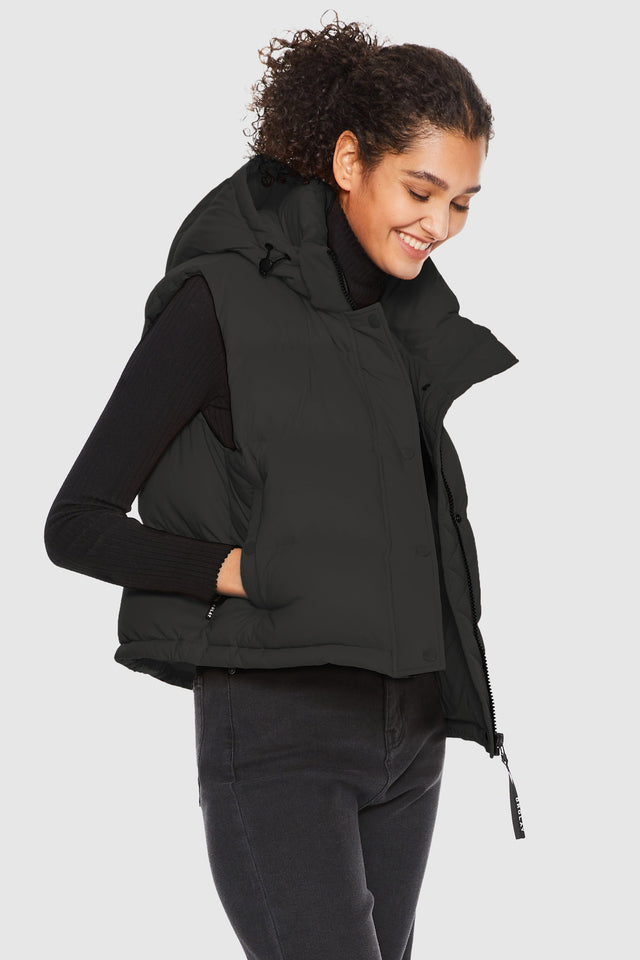 Aurora Hooded Down Puffer Vest