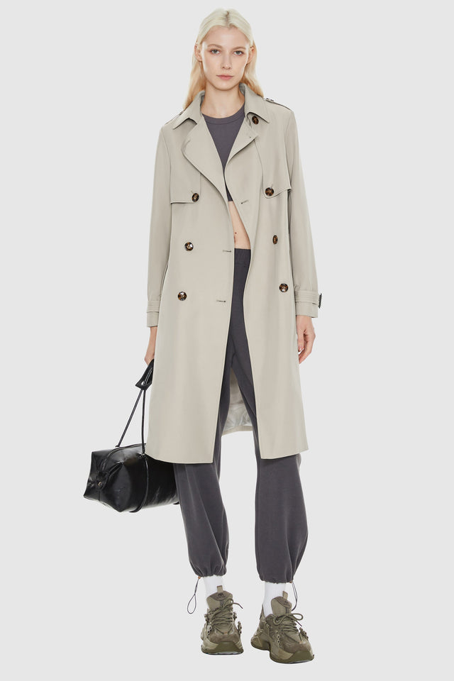 Classic Double-Breasted Lapel Hudson Trench