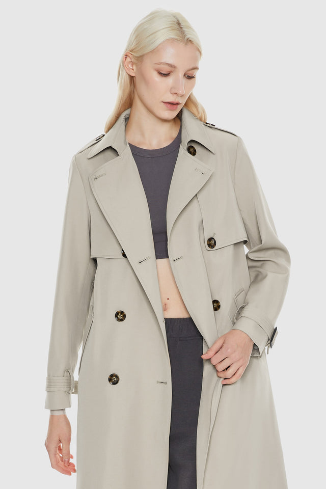 Classic Double-Breasted Lapel Hudson Trench