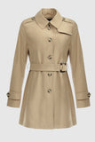 Classic Windproof Belted Hudson Trench