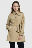 Classic Windproof Belted Hudson Trench