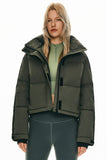 Cropped Quilted Down Puffer Jacket