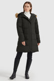 Drawstring Hooded Thickened Puffer Down Coat