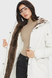 Faux Fur Lined Military Fleece Parka Jacket