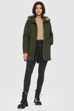 Faux Fur Lined Military Fleece Parka Jacket