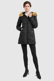 Faux Fur Qulited Puffer Down Jacket