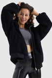 Full-Zip Oversized Fleece Jacket