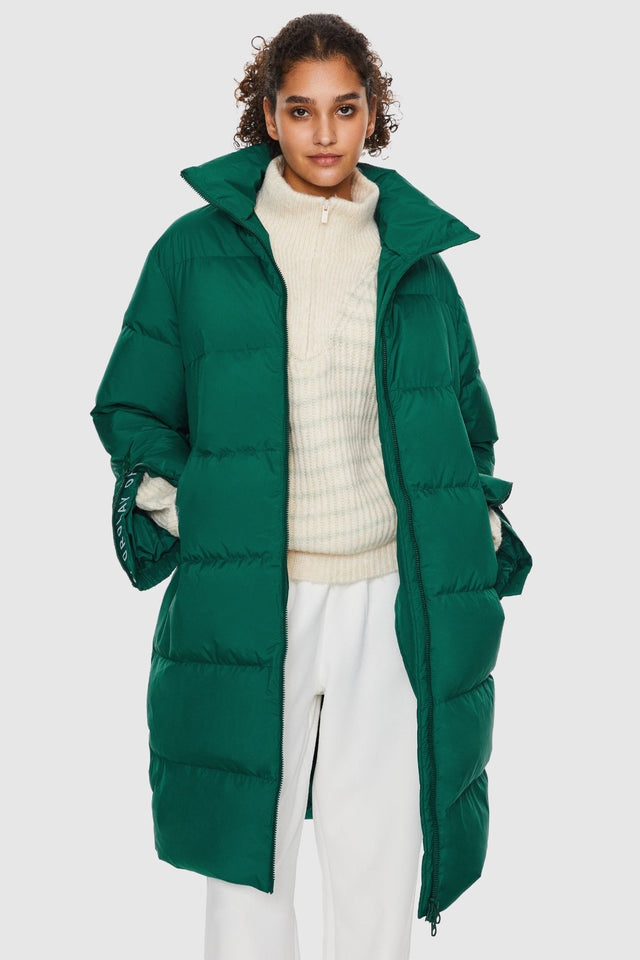 High Collar Long-sleeve Down Puffer Jacket