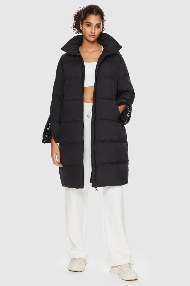 High Collar Long-sleeve Down Puffer Jacket