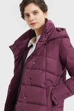 Hooded Winter Two-Way Zipper Down Coat