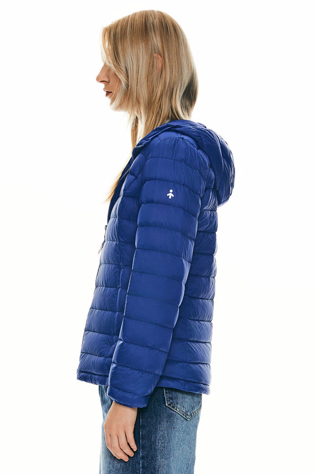 Lightweight Packable Down Jacket with Stand Collar with hood