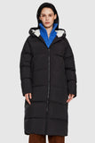 Long Puffer Down Jacket with Hem Slit