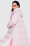 Long Puffer Down Jacket with Hem Slit