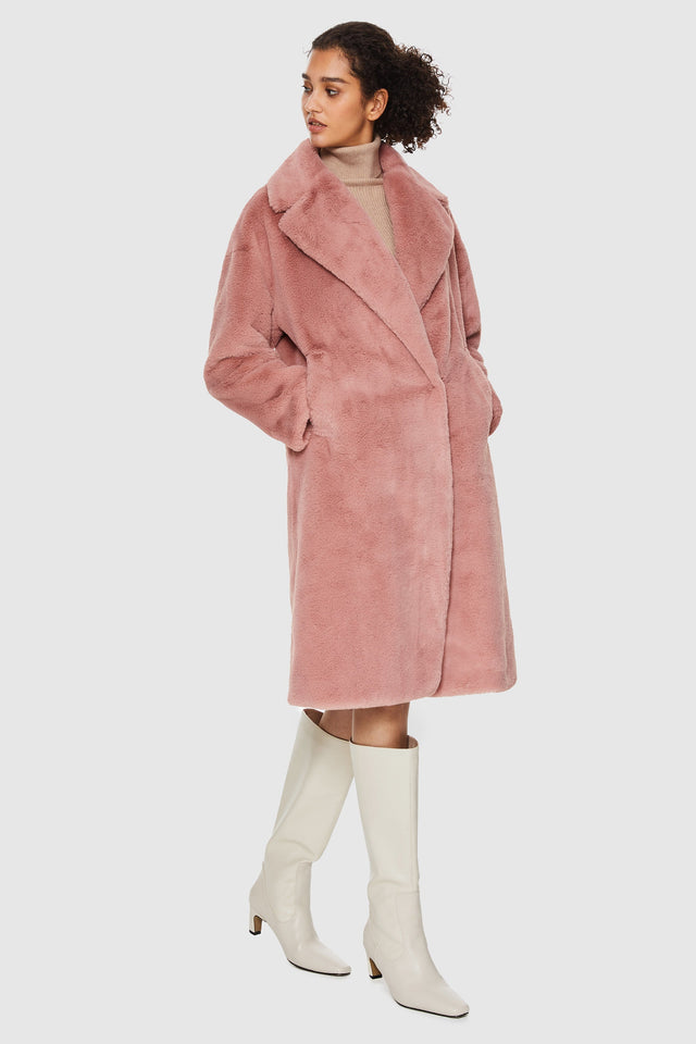 Oversized Long Sherpa Teddy Coat