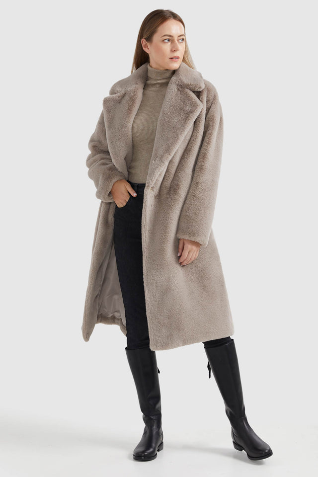 Oversized Long Sherpa Teddy Coat