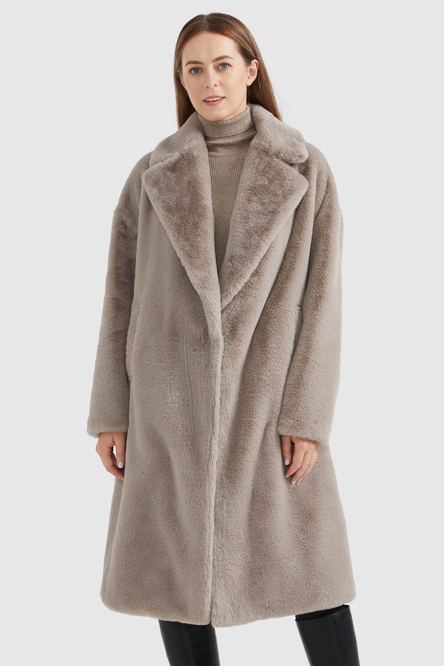 Oversized Long Sherpa Teddy Coat