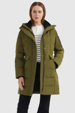 Mid Length Slant Pocket Down Puffer Jacket