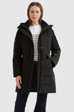 Mid Length Slant Pocket Down Puffer Jacket