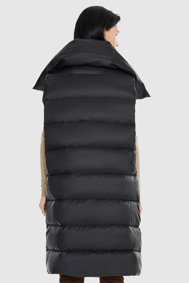 Oversized Collar Puffer Down Vest