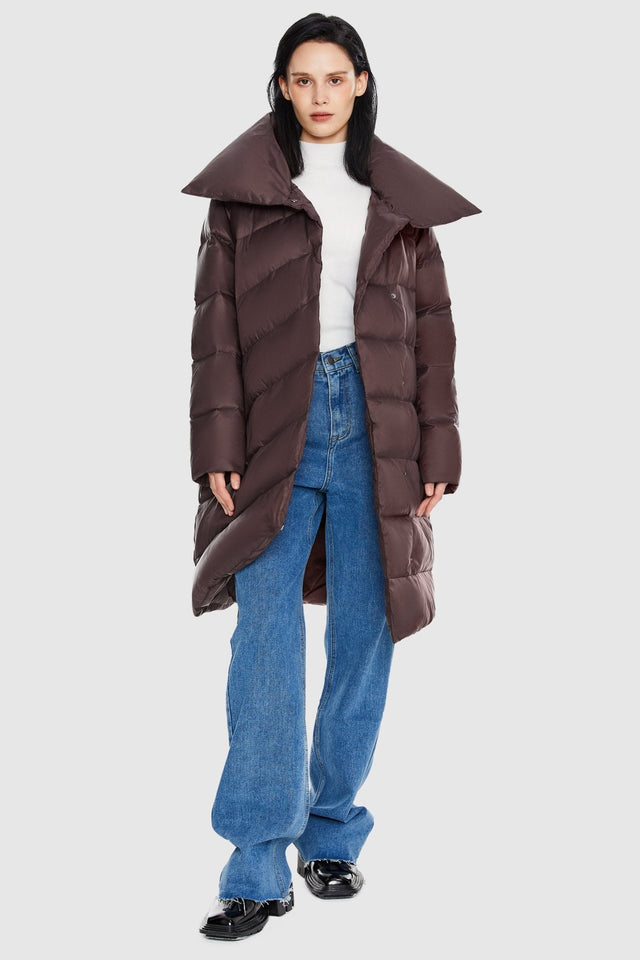 Oversized Collar Down Puffer Jacket