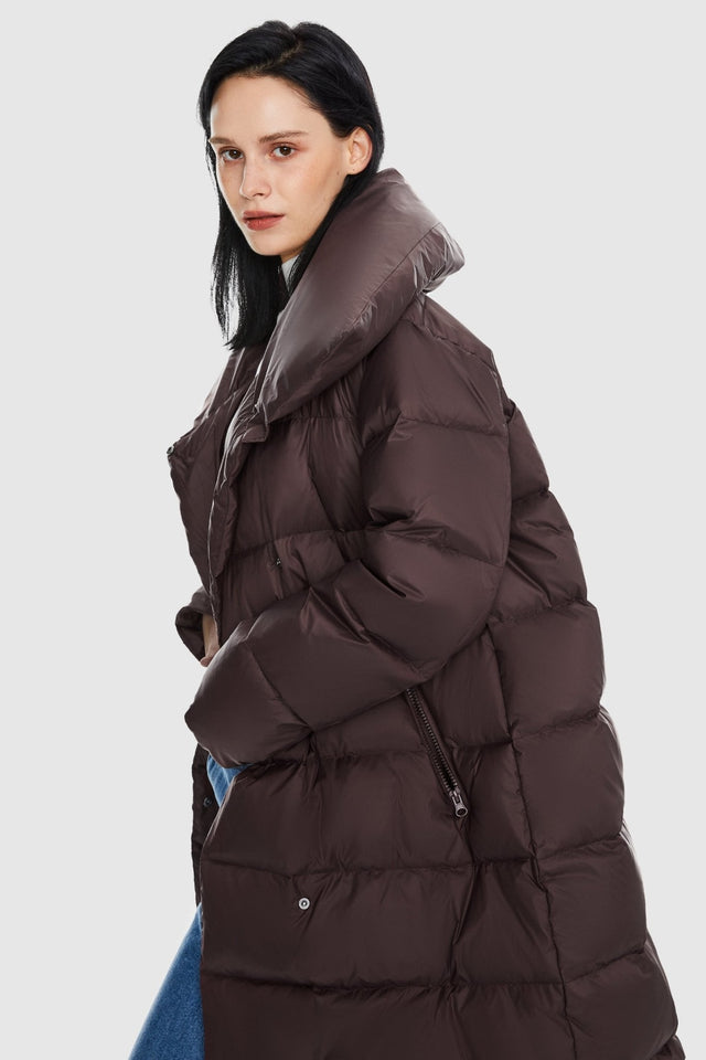 Oversized Collar Down Puffer Jacket