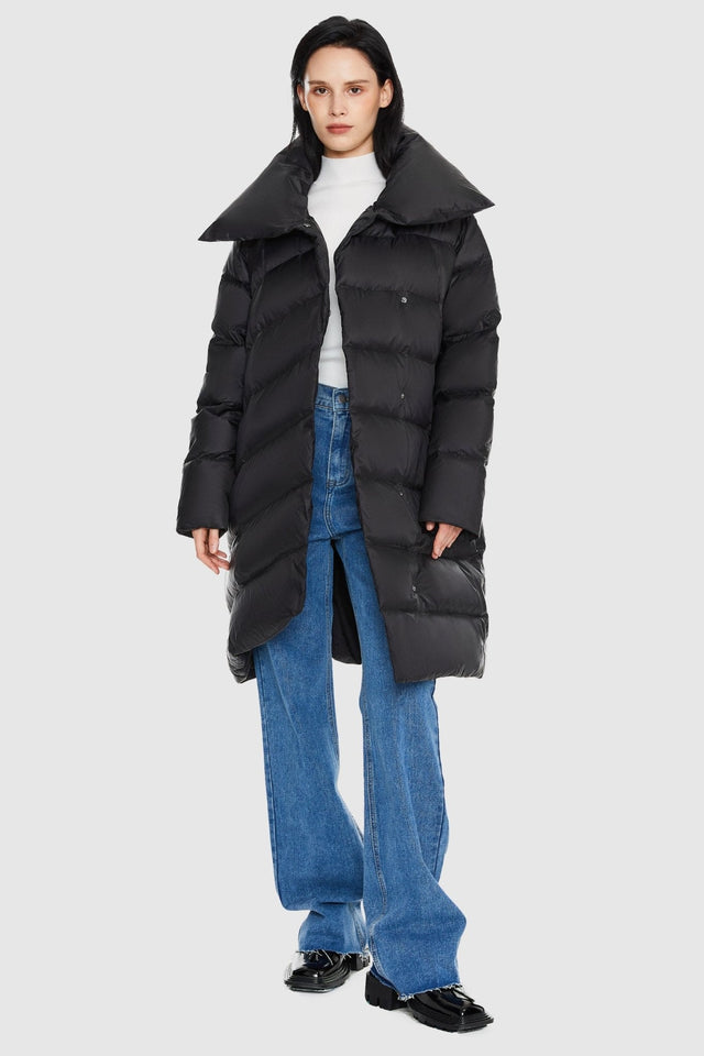 Oversized Collar Down Puffer Jacket