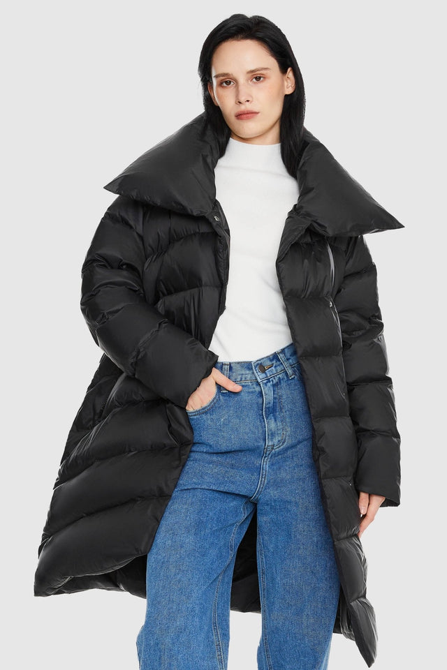 Oversized Collar Down Puffer Jacket