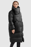 Puffer Long Stylish Winter Down Jacket with Warm Thickened Collar