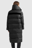 Puffer Long Stylish Winter Down Jacket with Warm Thickened Collar