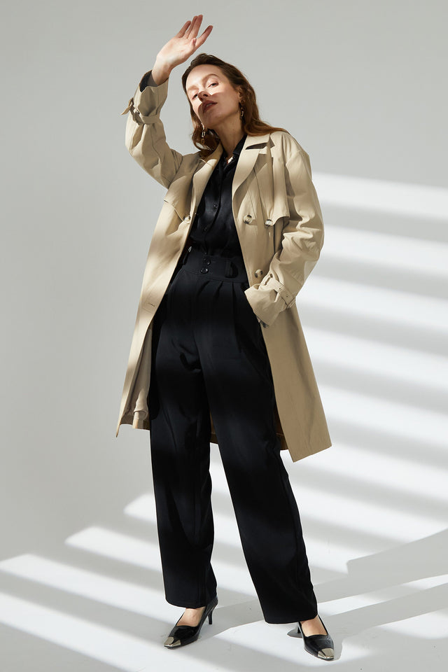 Single-Breasted Belted Hudson Trench