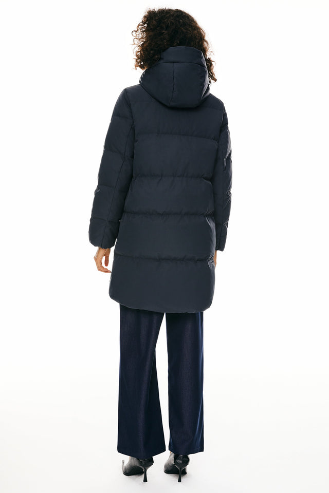 Two-Way Zipper Hooded Down Puffer Jacket