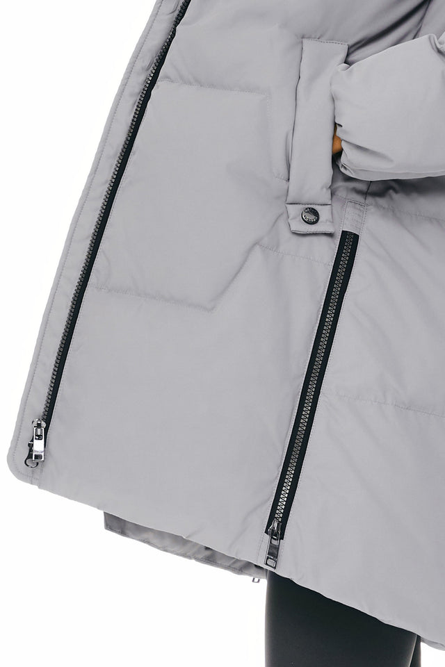 Two-Way Zipper Hooded Down Puffer Jacket