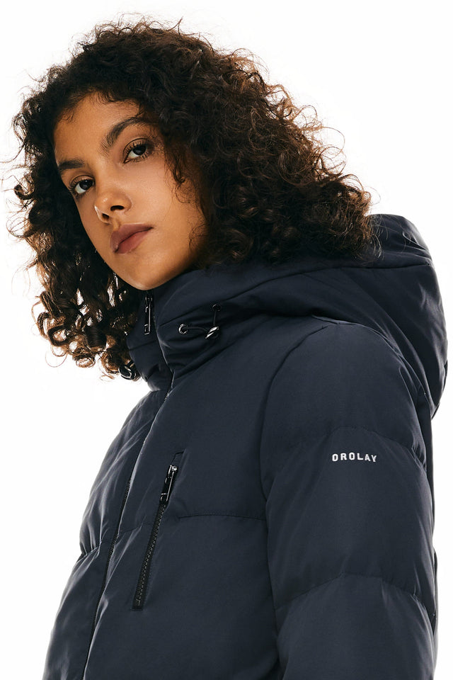 Two-Way Zipper Hooded Down Puffer Jacket