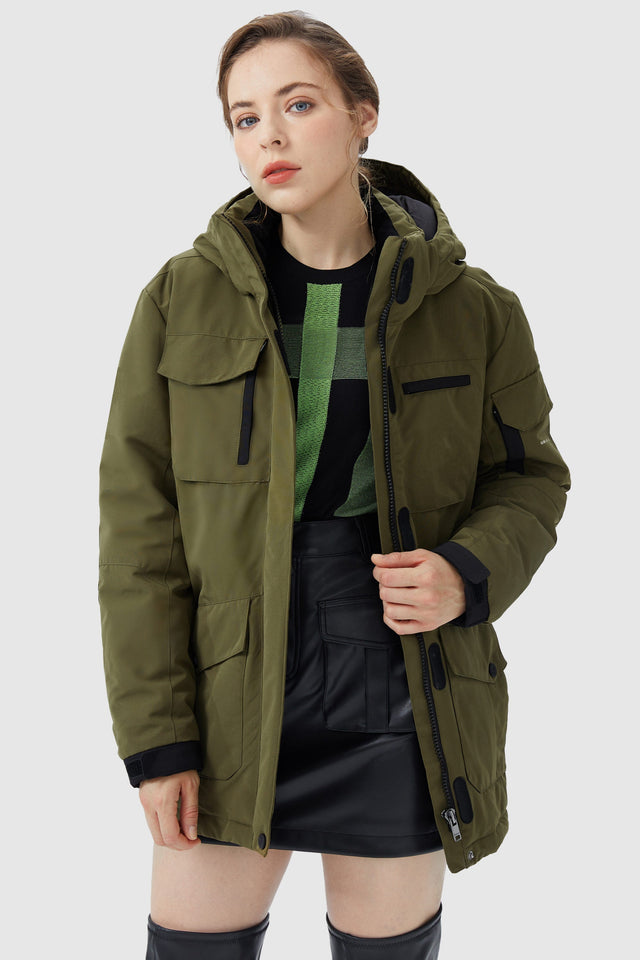Warm Multiple Pockets Parka Down Jacket