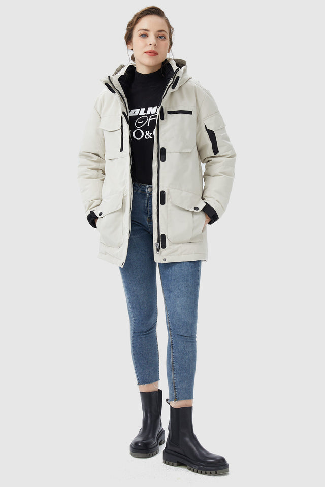 Warm Multiple Pockets Parka Down Jacket