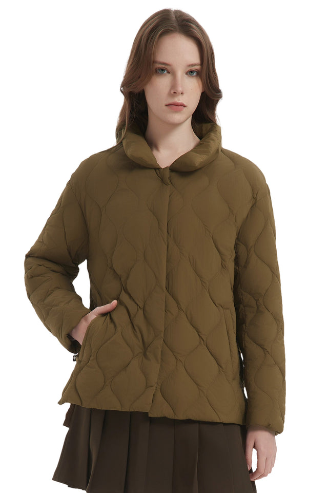 Oversized Down Puffer Jacket Lightweight Quilted