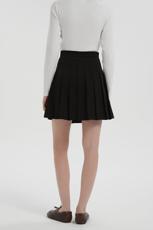High Waisted Skirts A Line Pleated Skirt