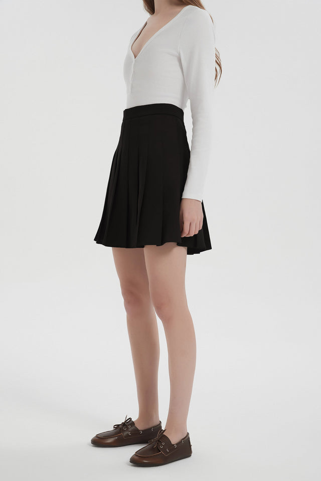 High Waisted Skirts A Line Pleated Skirt