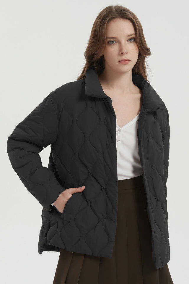 Oversized Down Puffer Jacket Lightweight Quilted
