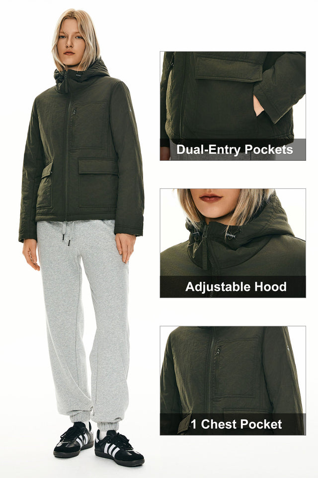 Hooded Lightweight Jacket Zip Up