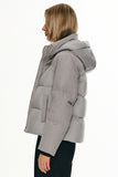 Cropped Down Puffer Jacket Winter Hooded
