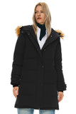 Drawstring Hooded Thickened Puffer Down Coat