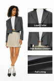 Long Sleeve Cropped Blazer Casual Business