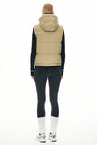Puffer Down Vest Hooded Cropped Zip Up