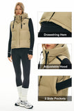 Puffer Down Vest Hooded Cropped Zip Up