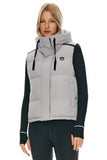 Puffer Down Vest Hooded Cropped Zip Up