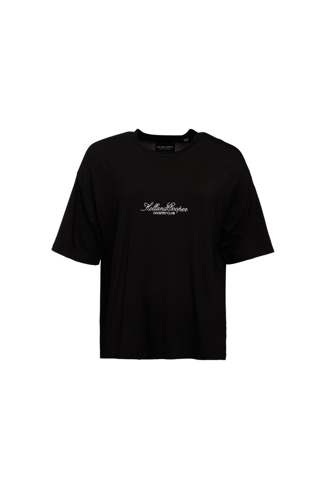 Oversized Monogram Tee (Black)